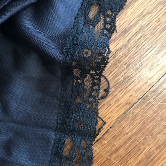 SOLD vintage black slip dress mini 42 bust M - Picture 7 of 7